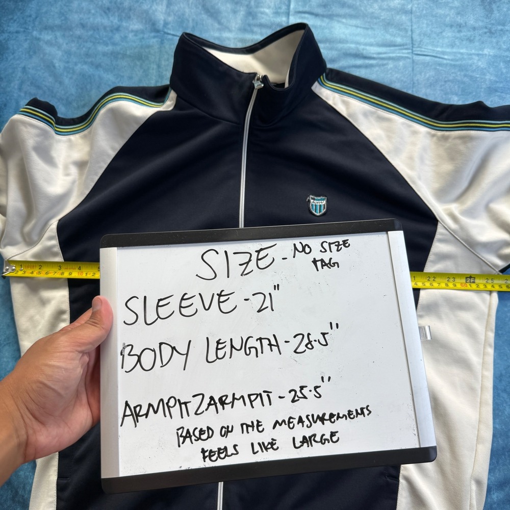 Activ FnC Kolon Track Jacket Full Zip Navy White Y2K Korea Large - Picture 8 of 8
